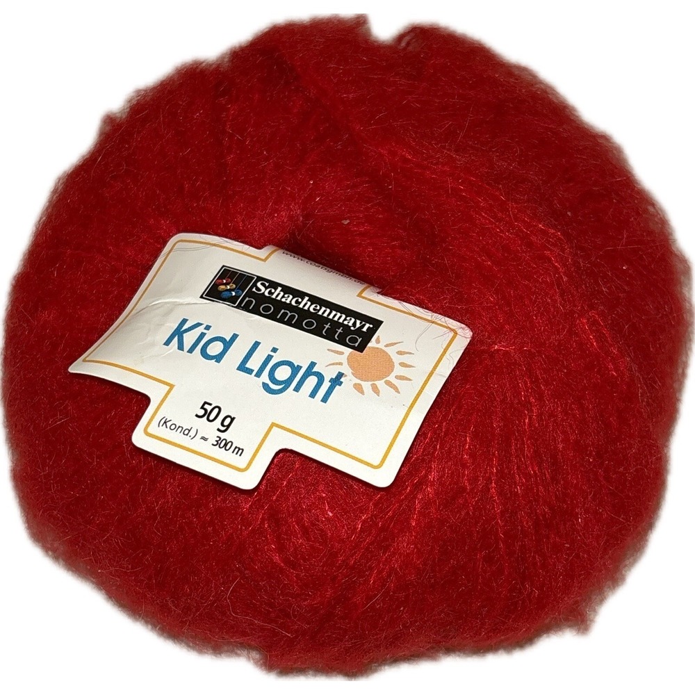 Schachenmayr Kid‎ Light Yarn Red 50 gr 115m Mohair Blend Made Italy